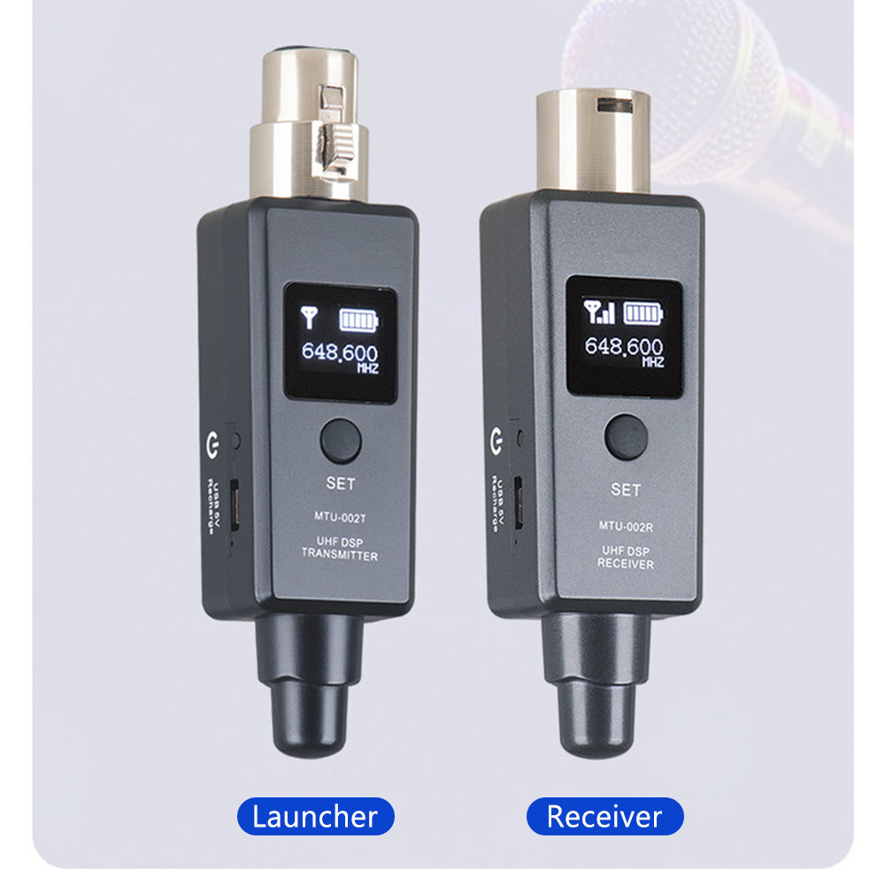 Wireless XLR Audio Transmitter Receiver Portable Easy