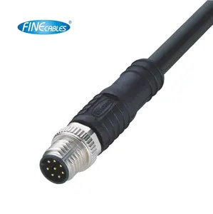 CE Approved Molded Cable Waterproof 3/5/6/8pin Male M8 Connector