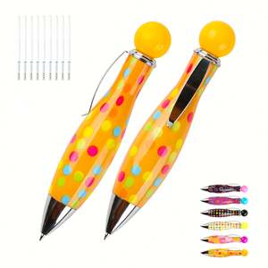 Bolígrafo Novedoso con Forma de Pin de Boliche, Bolígrafo Colorido con Puntos, Lindo Bolígrafo con Clip Metálico para Niños, Estudiantes, Regalos para Fiestas - Product Image 3