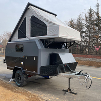 Caravane en aluminium de 13 pieds, petite remorque, mini caravane, caravane tout-terrain, camping-car