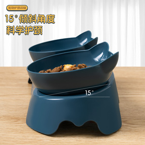Double gamelle pour chat avec support antidérapant, ensemble de bols pour l'alimentation des animaux de compagnie - Product Image 3