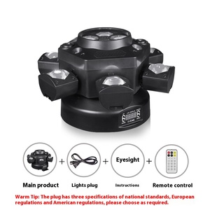 Abeille oeil Six-bras LED couleur effet barre lumineuse Laser KTV chambre atmosphère scène lumières DMX512 Mode de contrôle petit roi scène lumière - Product Image 4