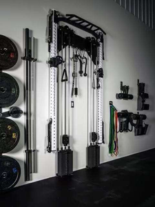 Máquina de Gimnasio <span class=keywords><strong>Multifuncional</strong></span> Plegable de Pared con Pesas Integradas, Rack de Sentadillas que Ahorra Espacio, Sistema de Poleas Fijas con Cable Cruzado - Product Image 4