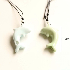 นกหวีดเซรามิกรูปโลมาขนาดเล็ก ของเล่นดนตรีสำหรับเด็ก ทำด้วยมือ - Product Image 2
