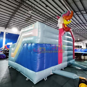 Castillo inflable de unicornio, tobogán inflable para fiestas infantiles, combo comercial. - Product Image 6