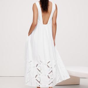 Nouvelle robe d'été de haute qualité, design tendance, 100% coton, broderie florale, vente chaude, robes pour femmes - Product Image 6