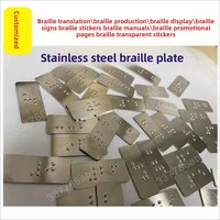 Étiquettes de signalisation Braille accessibles, autocollants de sol, guide commercial, protection des consommateurs, financier, blanc, noir, rouge, Chine