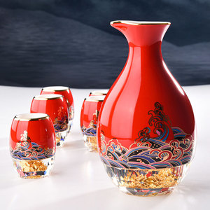 Usine directe Xinghua porcelaine petite taille verre à <span class=keywords><strong>vin</strong></span> <span class=keywords><strong>mouton</strong></span> graisse Jade ménage distributeur de <span class=keywords><strong>vin</strong></span> avec costume de feuille d'or pour les cadeaux - Product Image 3