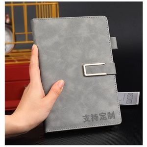 Bán buôn tùy chỉnh A5 Kích thước đen <span class=keywords><strong>PU</strong></span> da bìa cứng kế hoạch Tạp Chí máy tính xách tay với may ràng buộc tẩm với logo - Product Image 4