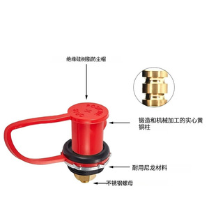 Terminal de Batería de 3/8" Rojo con Cubierta para Vehículo de Ingeniería, Conector Metálico M8 - Product Image 1