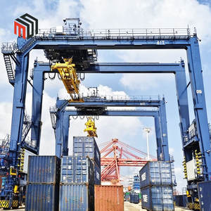رافعة جسرية متحركة على السكك الحديدية من نوع RMG لبناء السفن والحاويات بسعة 20 طن و40 طن و75 طن و100 طن، رافعة جسرية متحركة على إطارات مطاطية بسعر تنافسي - Product Image 1