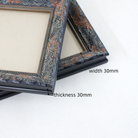 Marco de Fotos de Estilo Europeo, Negro, Creativo, Ecológico, Personalizado con Impresión UV, Hecho a Mano, con Relieve, de Madera Rústica, para Mesa o Pared