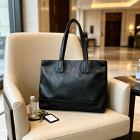 Sac fourre-tout pour femme en cuir véritable de luxe tendance, couleur unie, ouvert, personnalisé, de haute qualité, pour un usage quotidien