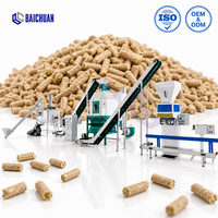 Ligne de production de granulés d'aliments pour poulets de chair commerciaux automatiques certifiée CE avec conditionneur