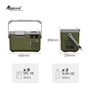 Réfrigérateur-congélateur de voiture MP8 <span class=keywords><strong>Alpicool</strong></span> à compresseur, mini réfrigérateur électrique portable, double usage voiture et maison, AC 100-240V DC 12V 24V, camping - Product Image 2