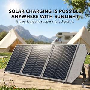 Panneau solaire polycristallin PERC pliable 21W 400W, 22% d'efficacité, charge rapide USB pour banques d'alimentation, camping en plein air - Product Image 2