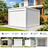 Conteneur plat moderne de 20 pieds, maison modulaire préfabriquée, garage et entrepôt, installation rapide et personnalisation