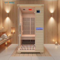 Sauna domestique KXN KXN001, sauna de luxe en bois massif de cèdre, chauffage infrarouge électrique, 5 radiateurs, design moderne, panneau de commande informatique