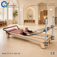 Reformer Pilates Kayu Maple Full-Track dengan Palang Pulley yang Dapat Disesuaikan untuk Latihan Inti Studio Kebugaran Profesional