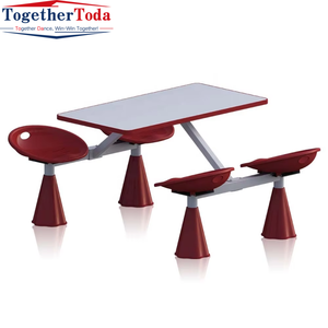 Ensemble table et chaises de salle à manger ergonomique, ignifuge, au design moderne et populaire, personnalisable et intégré en usine, pour cantines scolaires - Product Image 6