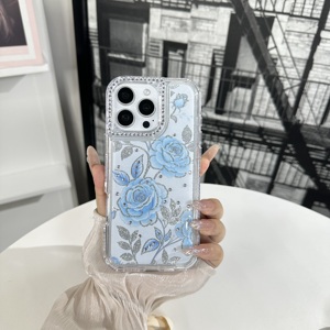 Custodia per telefono da ragazza con stampa floreale a farfalla accattivante e diamanti brillanti, con ritagli precisi, per <span class=keywords><strong>VIV</strong></span> Y05 4G - Product Image 2