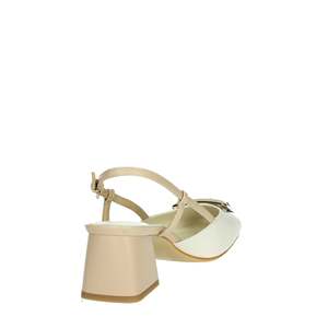 Laura Biagiotti Women's Slingback <b>Pumps</b> Beige 8991 Square Toe Heel - Product Image 3