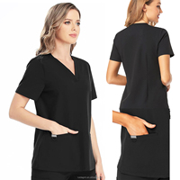 Ensemble de tenues médicales respirantes et extensibles avec logo personnalisé pour femmes et hommes, uniforme d'hôpital, vêtements de travail pour médecins et infirmières