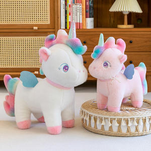 Vente en gros de peluches arc-en-ciel licorne arc-en-ciel ailes licornes jouet en peluche poupée licorne géante jouets en peluche - Product Image 1