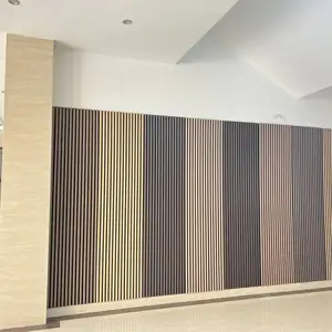 Paneles acústicos de madera de diseño interior moderno