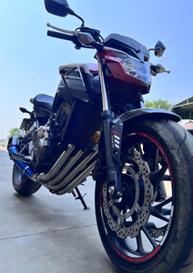 Pot d'échappement moto en alliage de titane noir/rouge AK Design Burn Blue pour Honda <span class=keywords><strong>CBR650R</strong></span>/<span class=keywords><strong>CBR650F</strong></span>/CBR650AR - Product Image 6