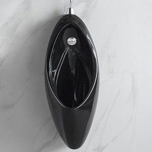 <span class=keywords><strong>Urinario</strong></span> Moderno de Cerámica Negra, de Pie o <span class=keywords><strong>Suspendido</strong></span> en la Pared, con Sensor Automático de Descarga, para Baño Masculino - Product Image 1