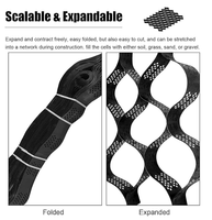 Système de renforcement de sol en géocell HDPE, grille alvéolée pour gravier, stabilisateur de voie d'accès, stabilisateur de sol pour parking