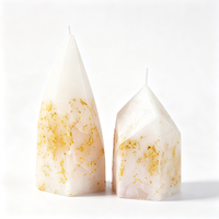 Bougies parfumées géométriques en forme de pilier, moulées à la main, multicolores, décoratives pour la maison, les mariages et les fêtes (vente en gros)