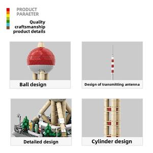 ตัวต่อพลาสติก ABS สร้างสรรค์รูปทรงหอคอยโอเรียนทัลเพิร์ลเซี่ยงไฮ้ แบรนด์ Wange ประเทศจีน ชิ้นส่วนขนาดเล็ก ประกอบเข้ากันได้ - Product Image 4