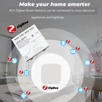 Nouveau module d'automatisation sans fil ZigBee 1/2/4 canaux DIY 7-32V 85-220V, récepteur relais intelligent avec contrôle à distance via l'application SmartLife Tuya