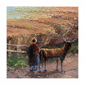 Dipinti a Olio Artistici Dipinti a Mano 20x24 Pollici, 100% Autentici, Soggetto Animale Classico di Campo - Product Image 1