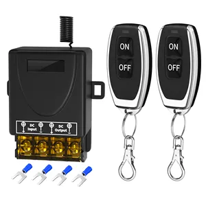 12V 30A Mini Relay Wireless Switch Remote Control Receiver RF 328ft 2 IN 2 OUT Remote Control Relay Switch For Water Pump