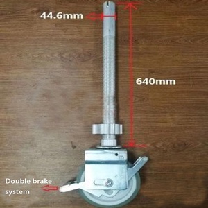 <span class=keywords><strong>Roulettes</strong></span> d'accessoires d'<span class=keywords><strong>échafaudage</strong></span> de plate-forme de travail aérien/roue universelle frein de double - Product Image 2