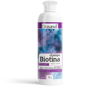 Champú Drasanvi de 1000 ml con Biotina y Aloe Vera para Cabello Teñido y Sensible, Anticaspa y Antiencrespamiento, Uso Profesional - Product Image 1
