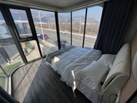 Maisonnette préfabriquée de luxe, cabane Apple, vues panoramiques, entièrement meublée, unité de vie modulaire pour location de vacances