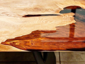 <span class=keywords><strong>Mesa</strong></span> de comedor de río con patas doradas de acero inoxidable, <span class=keywords><strong>mesa</strong></span> de resina <span class=keywords><strong>epoxi</strong></span> transparente, con borde vivo - Product Image 5