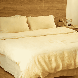 Custom <strong>Size</strong> Queen <strong>King</strong> French Organic Flax Fabric Linen Duvet Cover Pillow Cover Set Rolled Edge Printed Pure Linen <strong>Bedding</strong> - Product Image 3