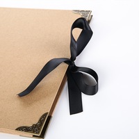 Album photo souvenir en cuir rigide 30 pages, fait main, relié par couture, format 8 x 8 pouces, pour scrapbooking et carnet de notes - Vente en gros