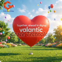 Ballon cœur gonflable géant pour la Saint-Valentin, modèles de cœurs rouges gonflables pour la décoration de scène de mariage et de fête