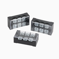 Vente en gros chaude 600V Bornes à vis de barrière électrique Série Tb Bornier fixe Bande 15A 4P Double rangée en cuivre durable
