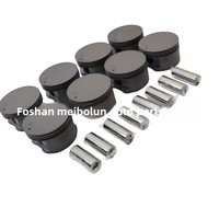 Ensemble piston moteur 5012362AE STD + jeu de segments de piston 5012364AD compatible avec Jeep Grand Cherokee Commander 4.7L V8 PowerTech