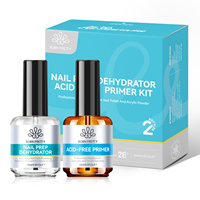 Kit de préparation des ongles BORN PRETTY, déshydratant et primer sans acide pour ongles en acrylique, séchage rapide, adhérence supérieure, marque privée