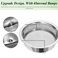 Ensemble de tamis de jardin en acier inoxydable à mailles interchangeables 1/3/5 mm avec mini pelle, outil de tamisage réutilisable pour le rempotage
