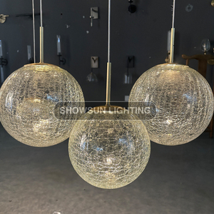 Biệt thự hiện đại chiếu sáng rõ ràng bong bóng thủy tinh bóng ánh sáng mặt dây chuyền E12 cơ sở trang trí nội thất dẫn đèn chùm - Product Image 5