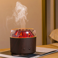 Humidificateur LED rechargeable à ultrasons mini 160 ml avec lumière de flamme, télécommande, faible bruit 30 dB pour voiture, hôtel, certifié CE